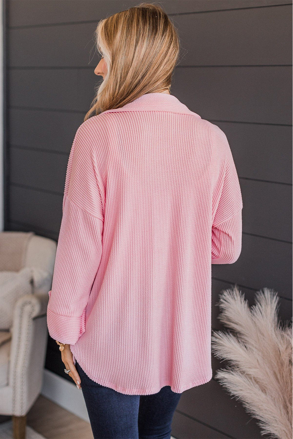 Pink Textured Jacket