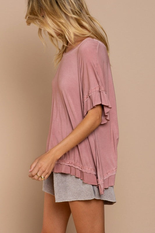 POL Peek-A-Boo Knit Top