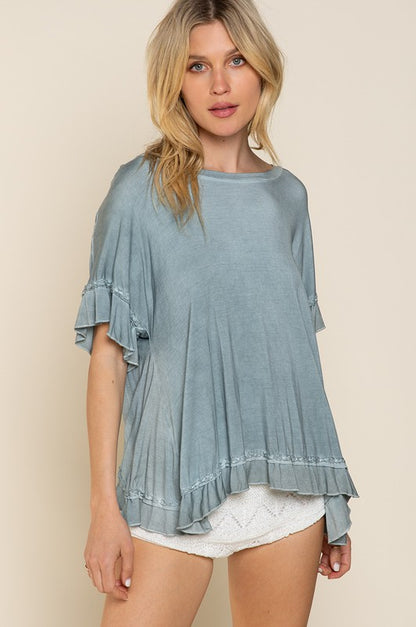 POL Peek-A-Boo Knit Top