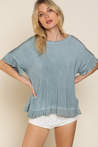 POL Peek-A-Boo Knit Top