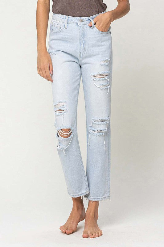 Vervet High Rise Crop Straight Jeans