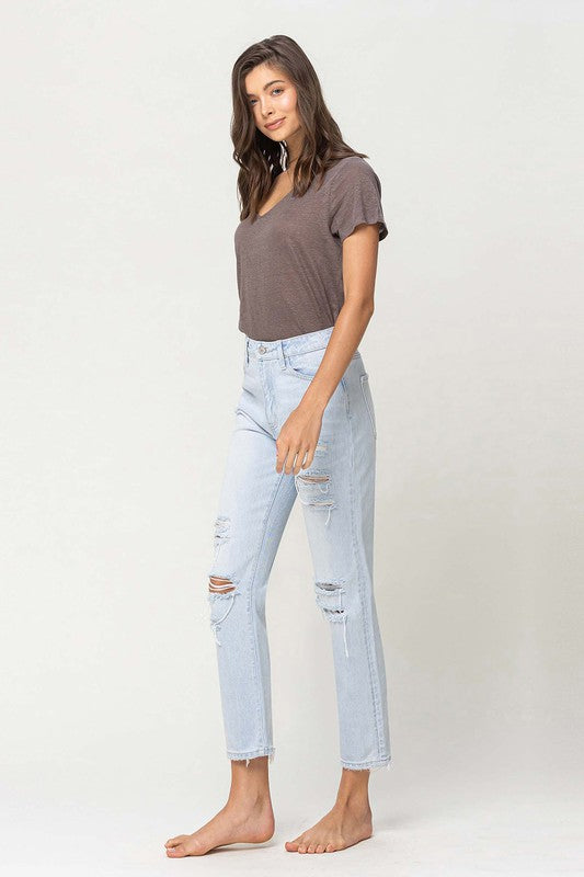 Vervet High Rise Crop Straight Jeans