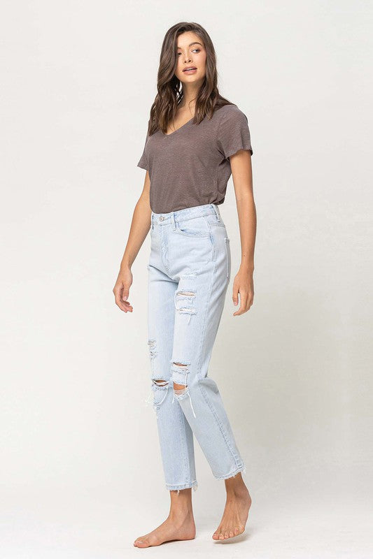 Vervet High Rise Crop Straight Jeans