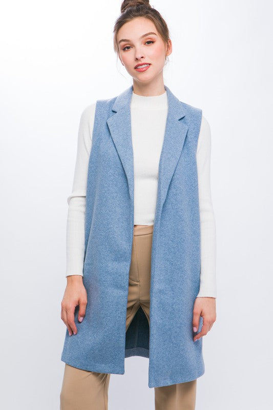 JQ Fleece Long Line Vest