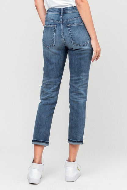 Jeans - "Vervet" Cuffed Stretch Boyfriend