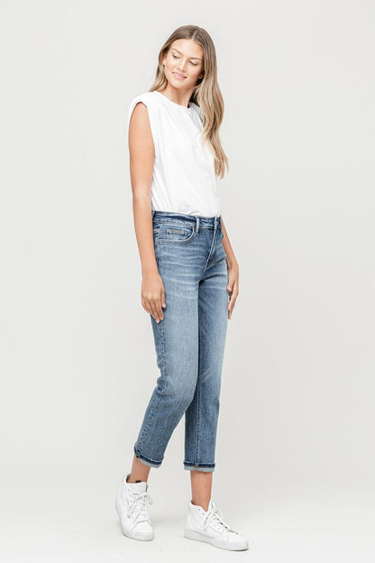 Jeans - "Vervet" Cuffed Stretch Boyfriend