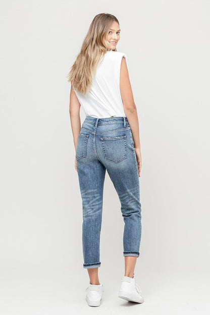 Jeans - "Vervet" Cuffed Stretch Boyfriend