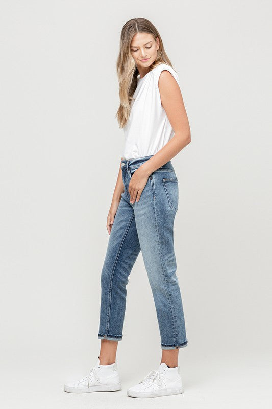 Jeans - "Vervet" Cuffed Stretch Boyfriend