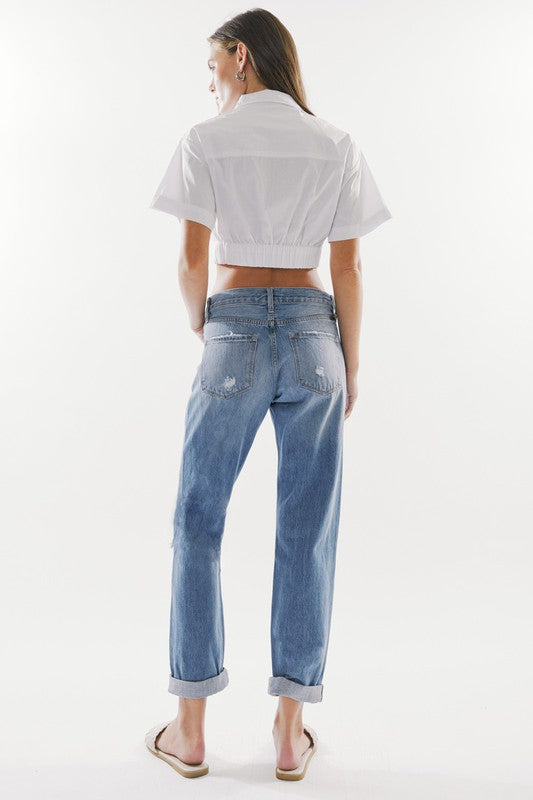 Jeans - "KanCan" Mid Rise Classic Boyfriend