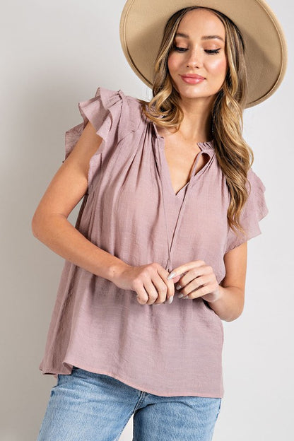 Blouse - "eesome" Tiered Ruffle Sleeve