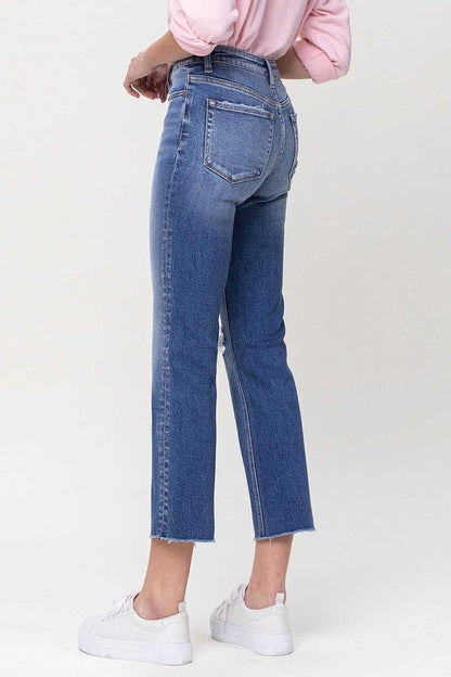 Jeans - "Vervet"Mid-Rise Straight Crop