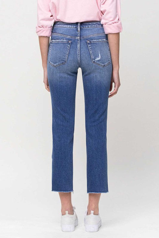 Jeans - "Vervet"Mid-Rise Straight Crop