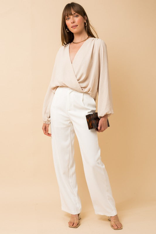 Blouse - "Gilli" Surplice Shoulder Shirring