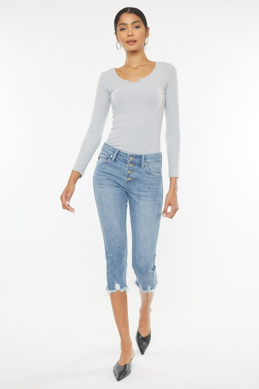 Jeans - "KanCan" Mid Rise Capri