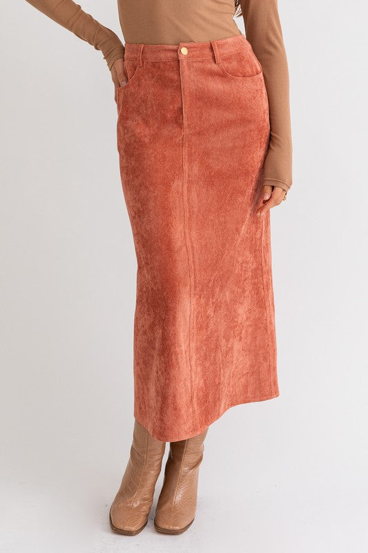 CORD MAXI SKIRT