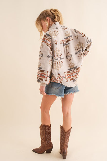 Blue B Aztec Western Pullover