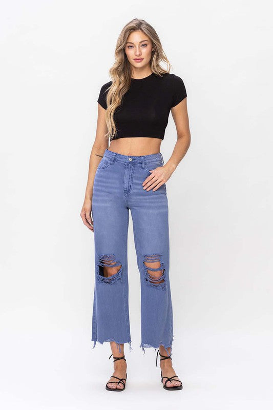 Vervet 90"s Vintage Crop Flare Jeans