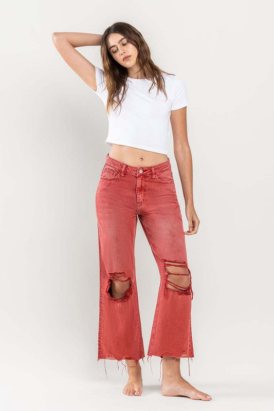 Vervet 90s Vintage Crop Flare Jeans