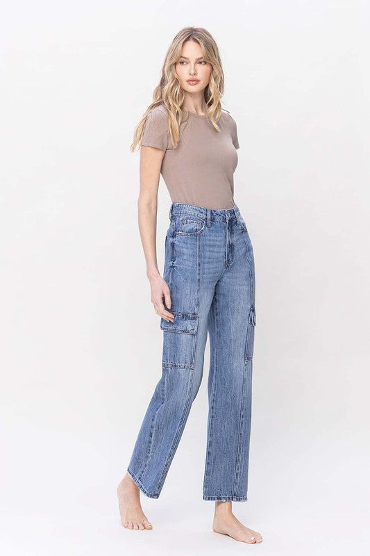 Vervet High Rise Dad Cargo Jeans