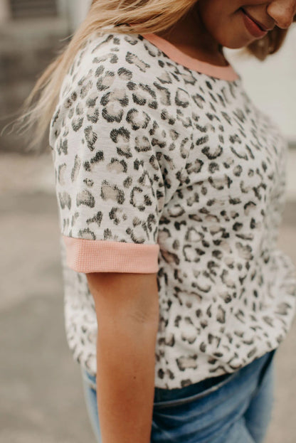 Blouse - Cheetah Print T Shirt