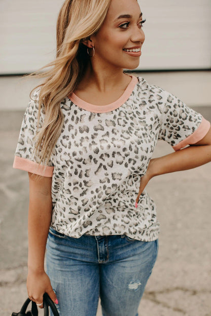 Blouse - Cheetah Print T Shirt