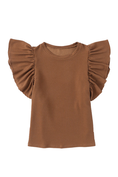 Blouse - Textured Butterfly Sleeve