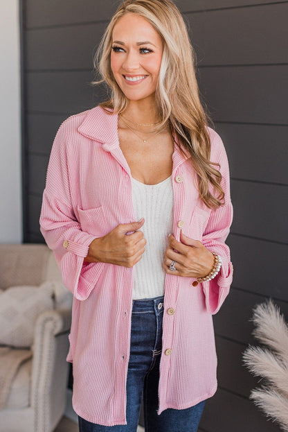 Pink Textured Jacket