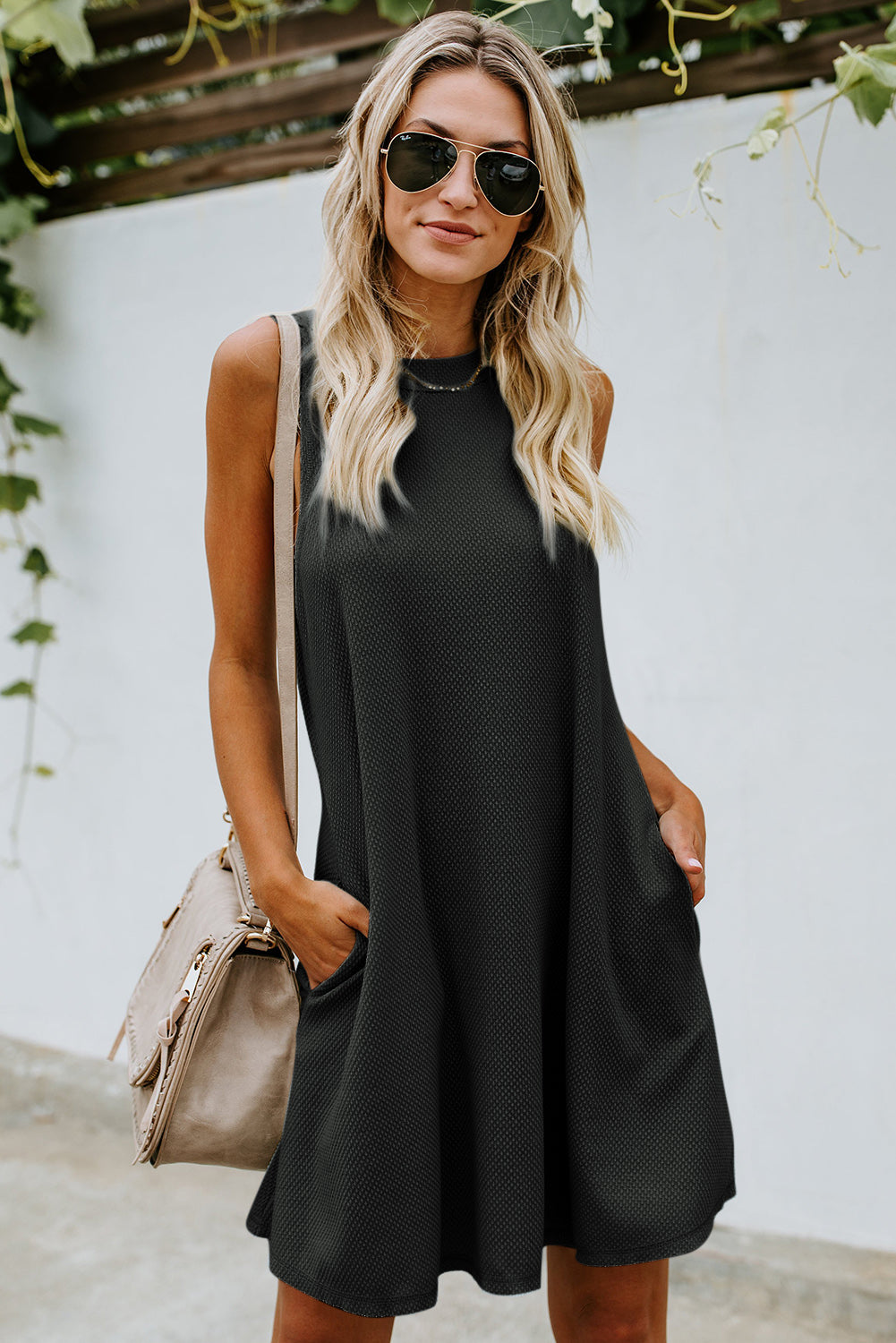 Dress - Knit Crisscross Cut-out Back