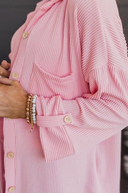 Pink Textured Jacket