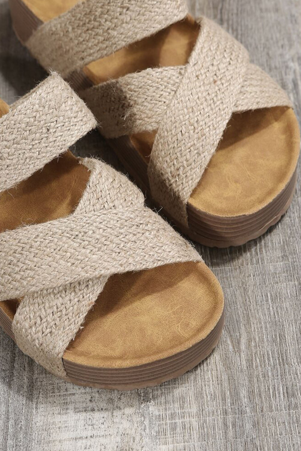 Sandals - Woven Platform Slip-on