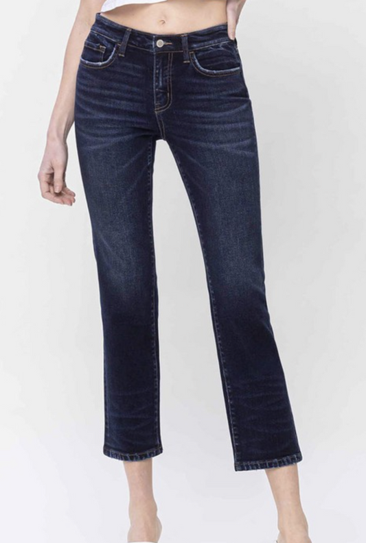 Flying Monkey Mid Rise Slim Straight Jeans