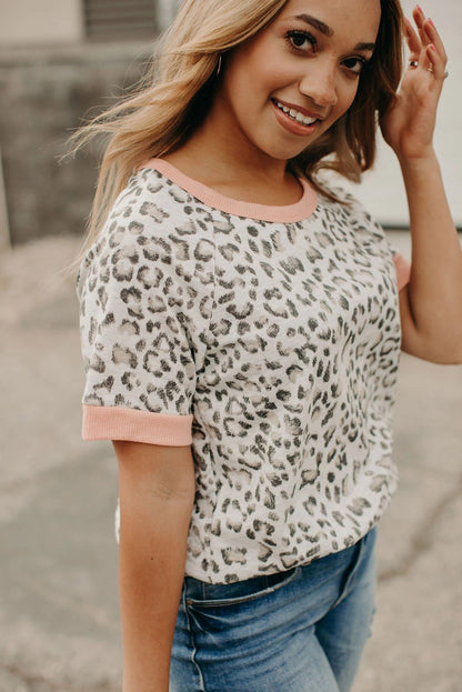 Blouse - Cheetah Print T Shirt