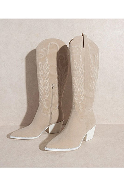 High Knee Western Boots