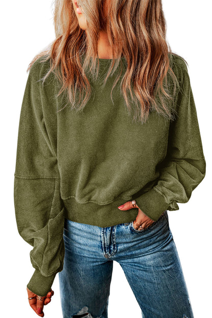 Casual One Strap V-shape Open Back Sweatshirt