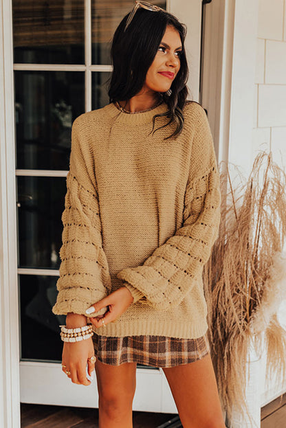 Sweater - Casual Hollowed Long Sleeve Knit