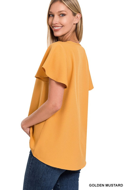 Top - "Zenana" Flutter Sleeve