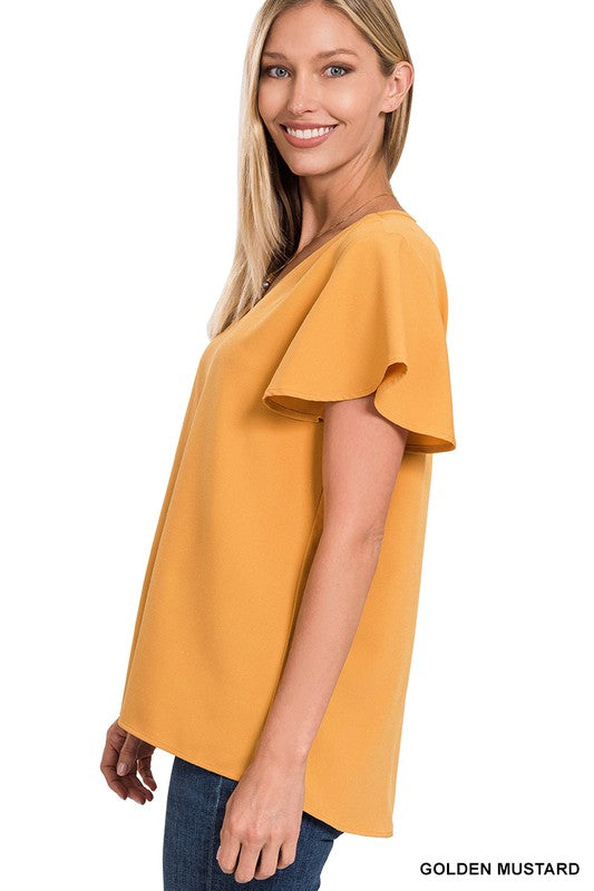 Top - "Zenana" Flutter Sleeve