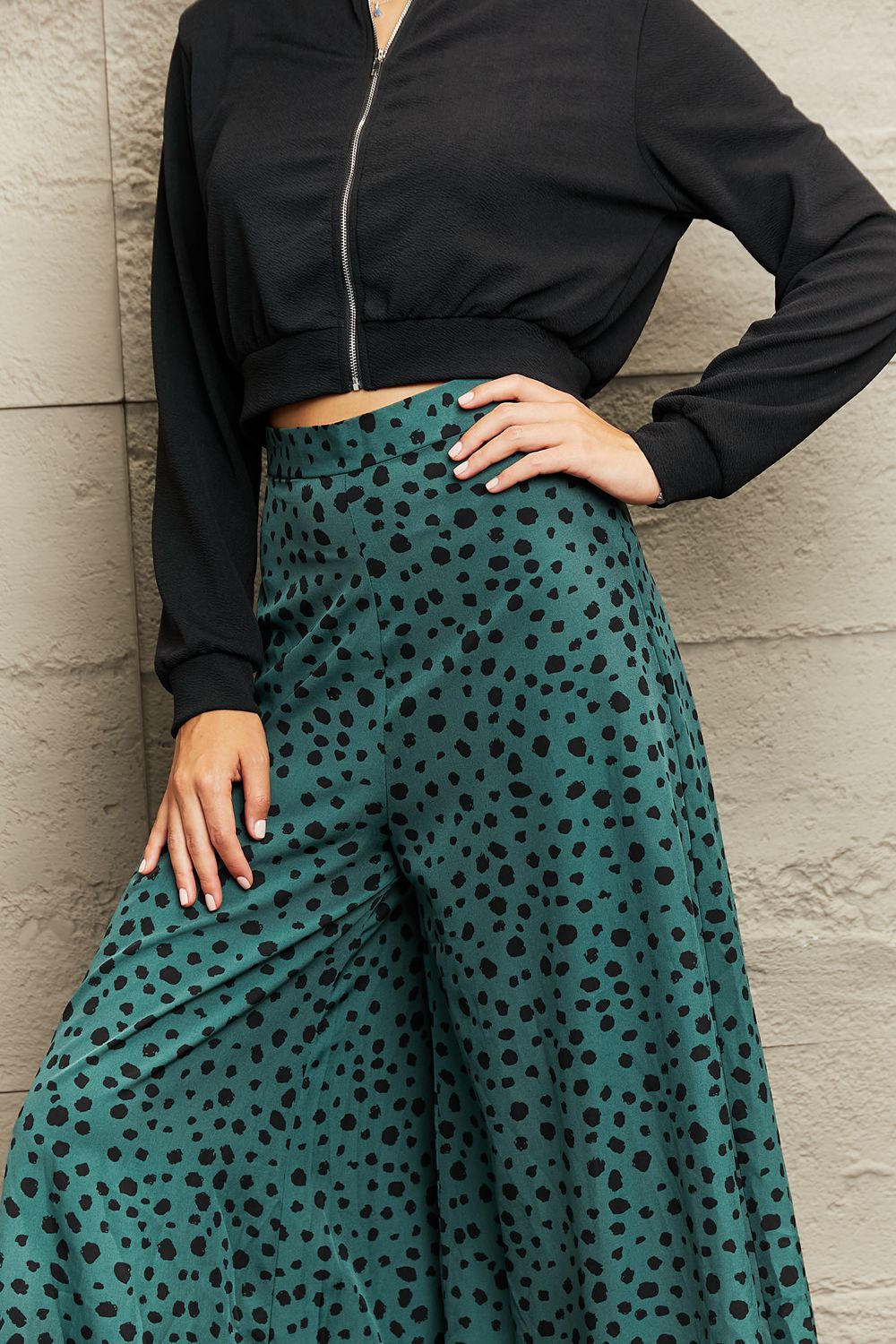 Pants - Printed Wide Leg