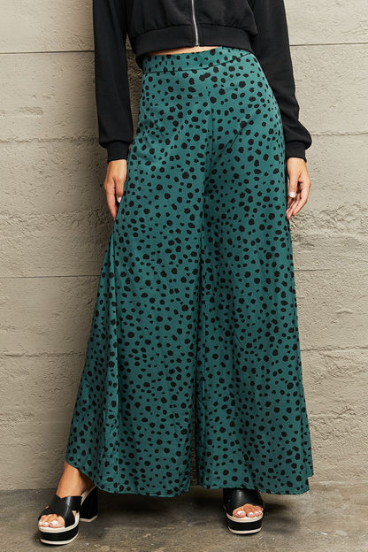 Pants - Printed Wide Leg