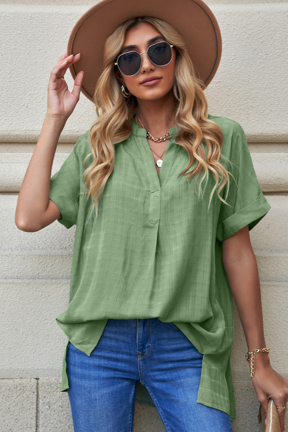 Blouse - Notched Side Slit