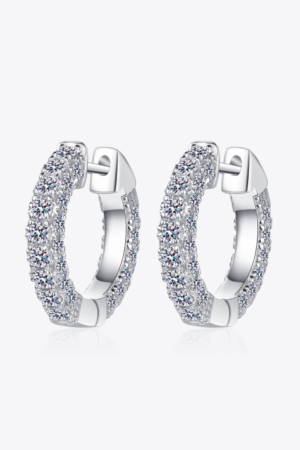 Moissanite Huggie Earrings