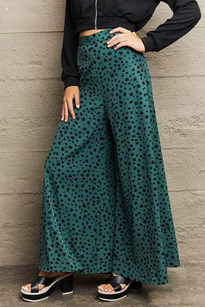 Pants - Printed Wide Leg