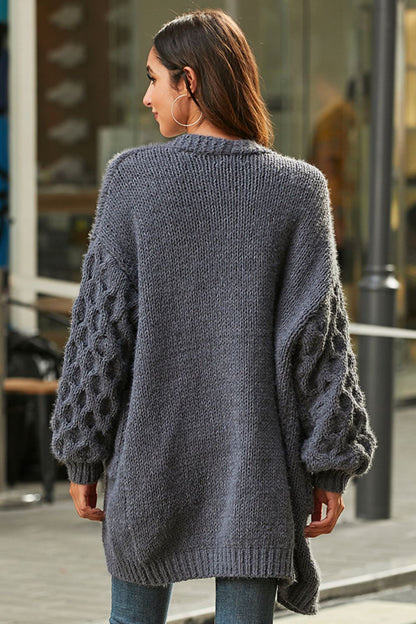 Cardigan - Ribbed Trim