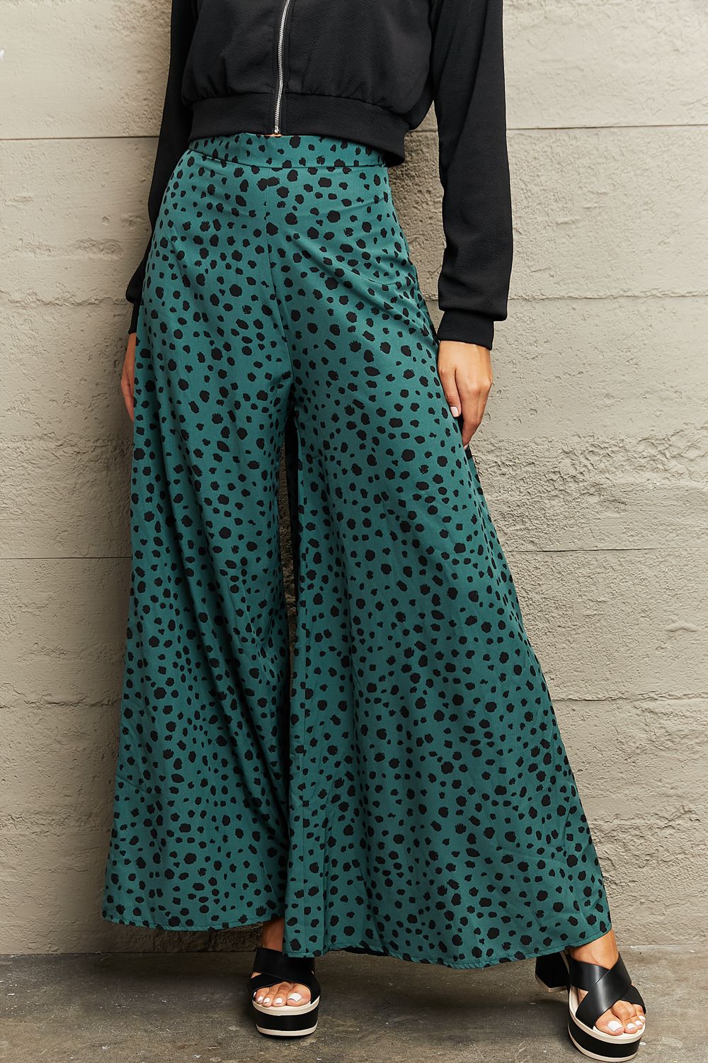 Pants - Printed Wide Leg