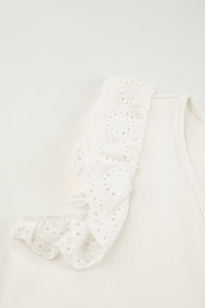 Top - Deep V Lace Butterfly Sleeve