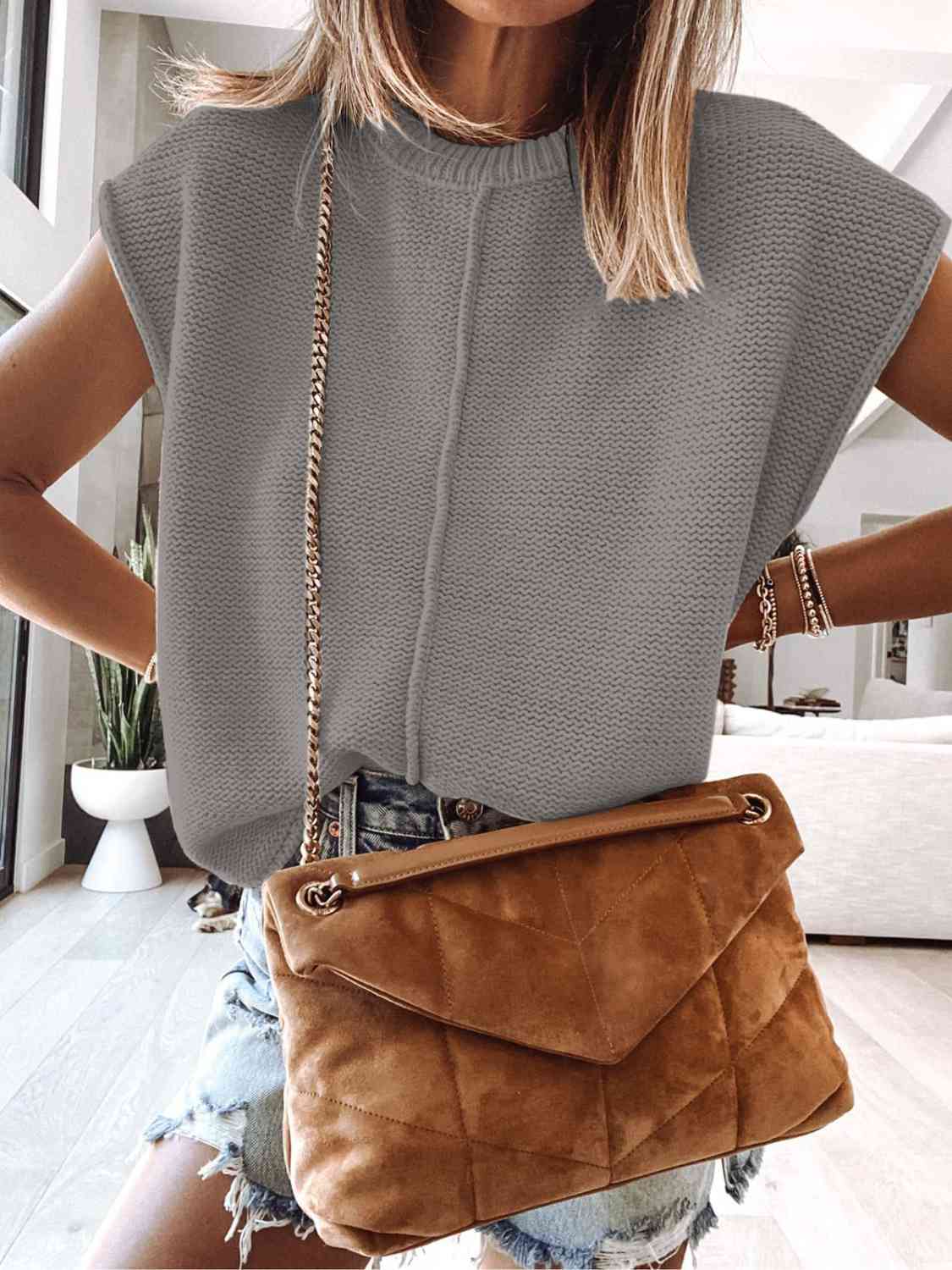 Vest - Cap Sleeve Sweater