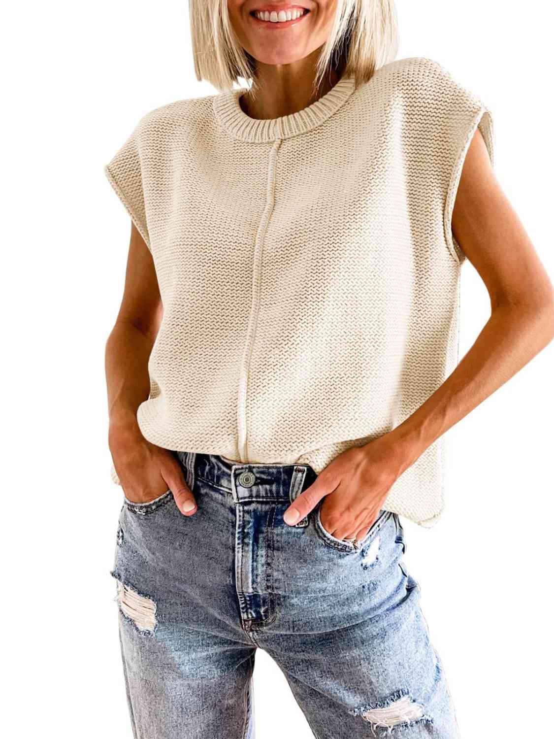 Vest - Cap Sleeve Sweater