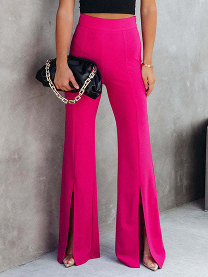 Pants - Front Slit Flare Leg