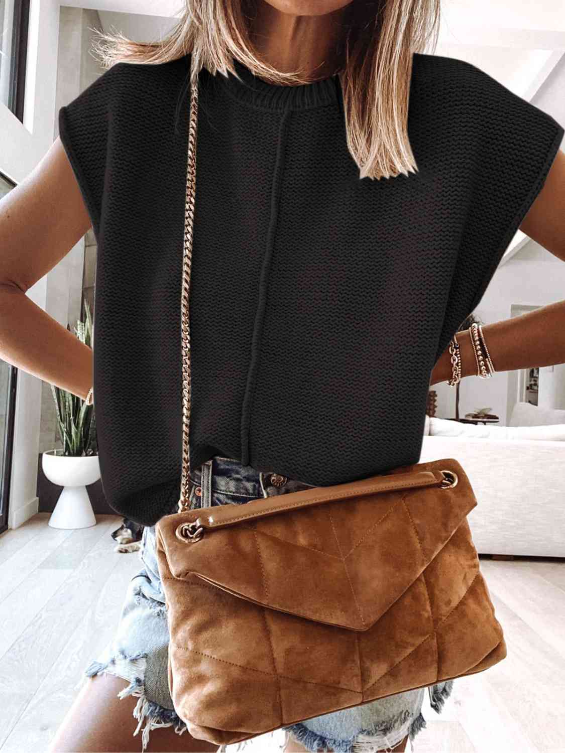 Vest - Cap Sleeve Sweater